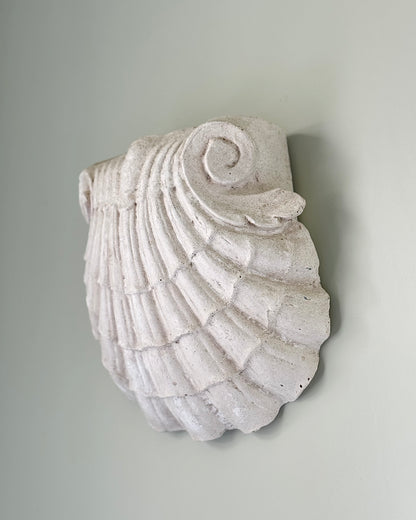 Vintage Plaster Shell Wall Plaque