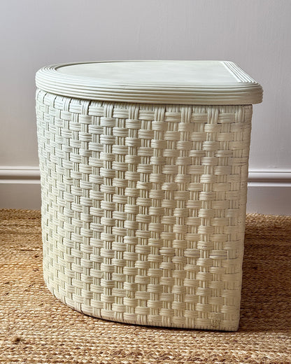 Pair of Swedish Wicker Bedside Tables, circa 1970