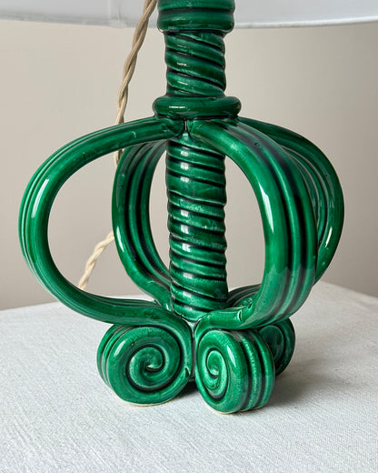 Green Glaze Vallauris Table Lamp