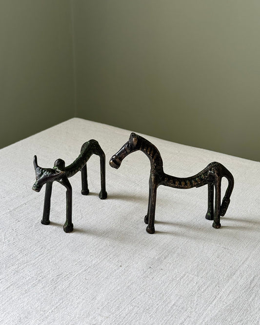 Mid-Century Brass Folk Animal Figurines