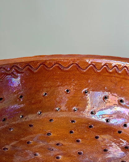 Antique Southern Italian Terracotta Strainer