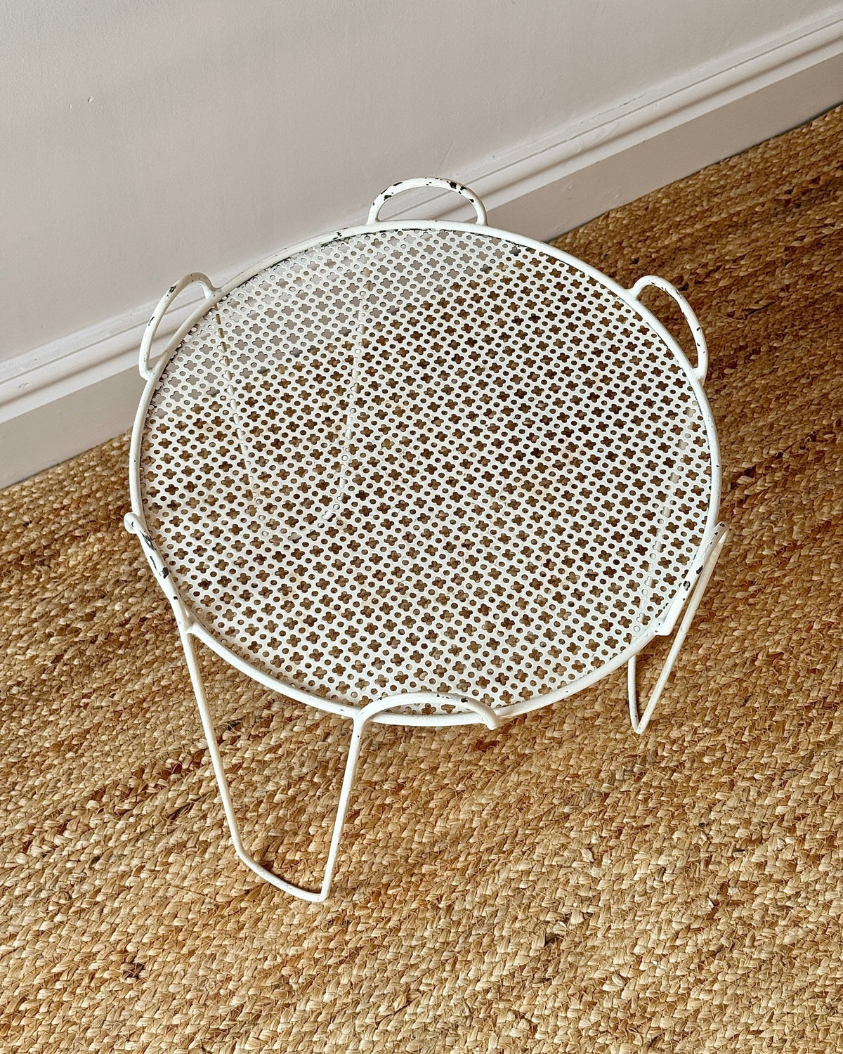 Perforated Metal Tripod Table in the manner of Mathieu Matégot, c.1950 - Club Sourced