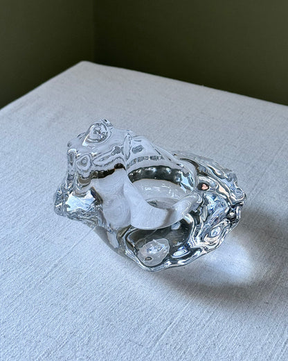 Conch Glass Tealight Holder by Orrefors Sweden