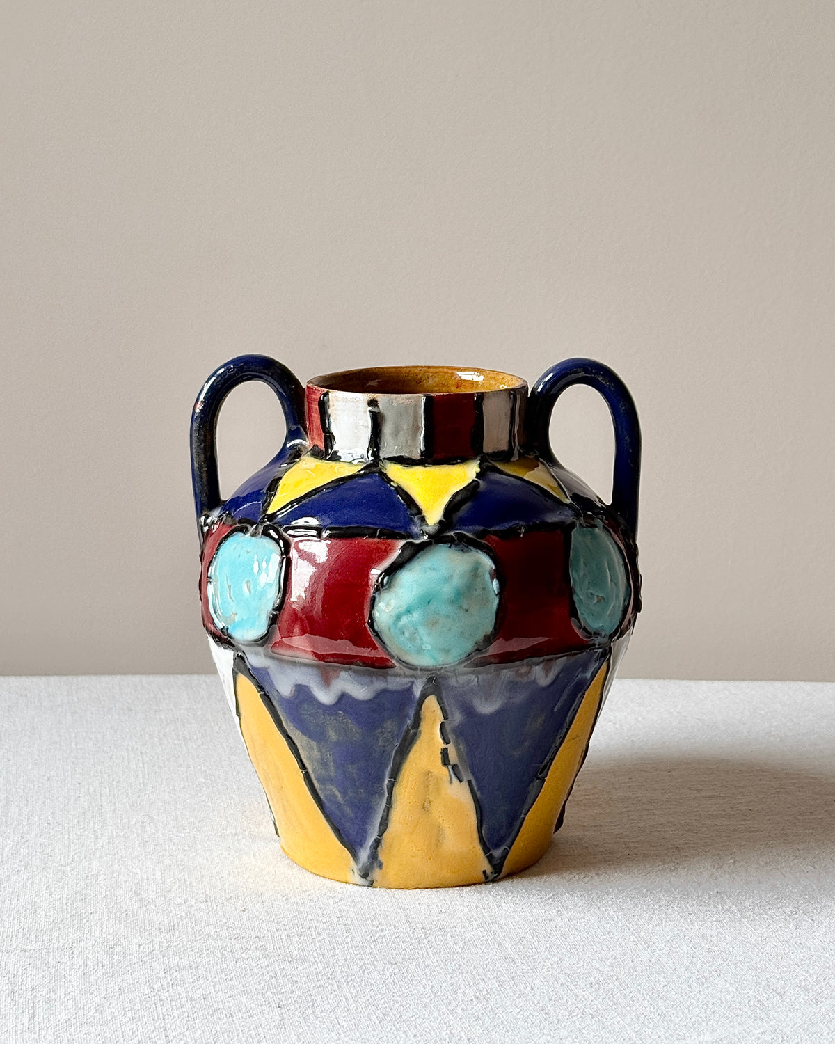 Studio Pottery Geometric Vase