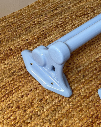 Art Deco Cornflower Blue Ceramic Bathroom Accessories