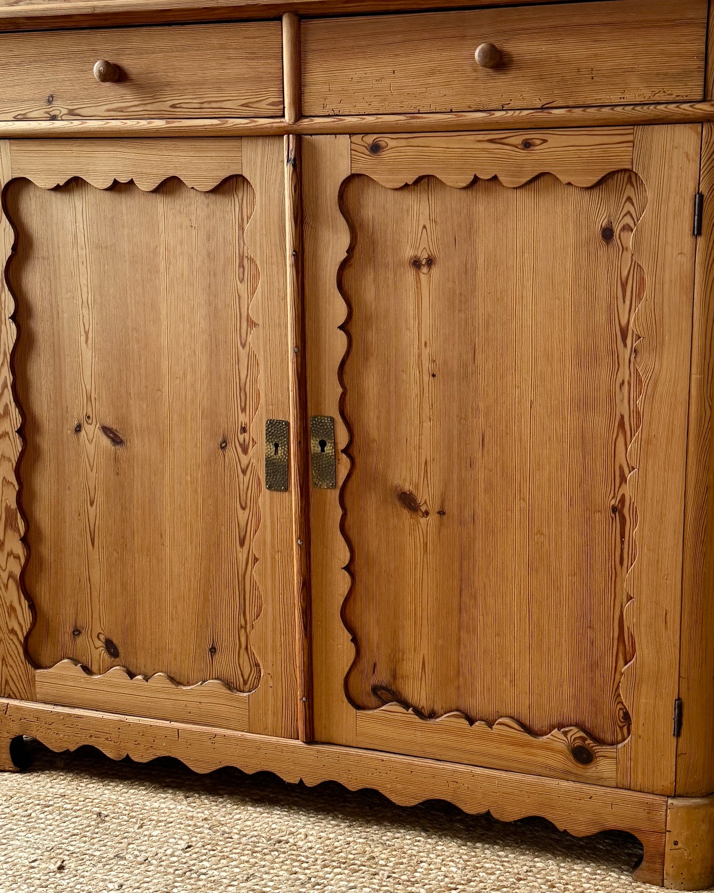 Swedish 19th Century Pine Folk Sideboard