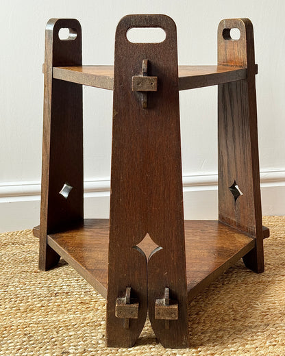 French Arts & Crafts Oak Side Table