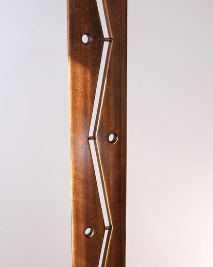 Modernist Carved Wood Floor Lamp