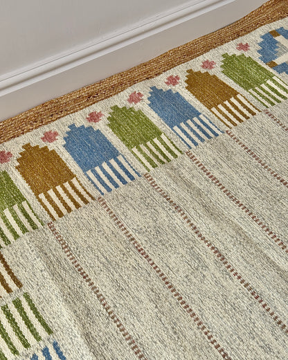 Swedish Röllakan Flatweave Rug by Anna-Johanna Ångström