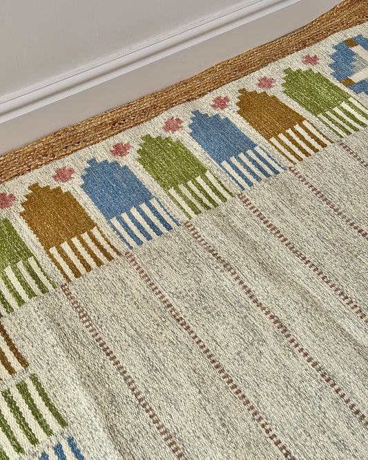 Swedish Röllakan Flatweave Rug by Anna-Johanna Ångström