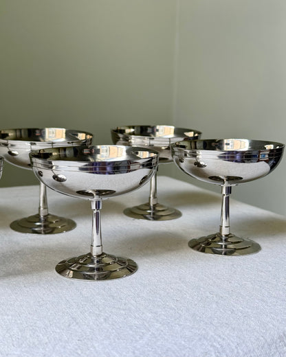 Set of 6 Letang Remy Stainless Steel Coupes
