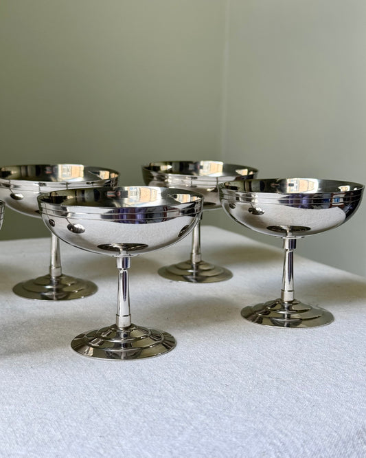 Set of 6 Letang Remy Stainless Steel Coupes