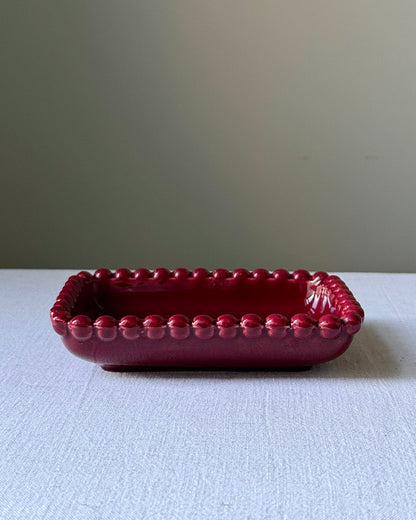 Mid-Century Vallauris Red Beaded Catch-all, 1950