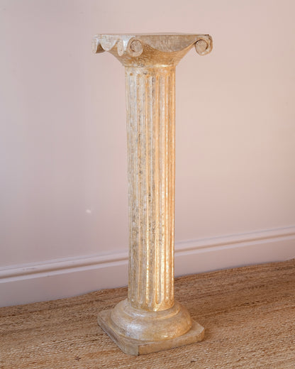 Swedish Gilt Wood Column Pedestal