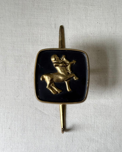 Brass Zodiac Hooks in the Style of Jacques Adnet, 1950’s