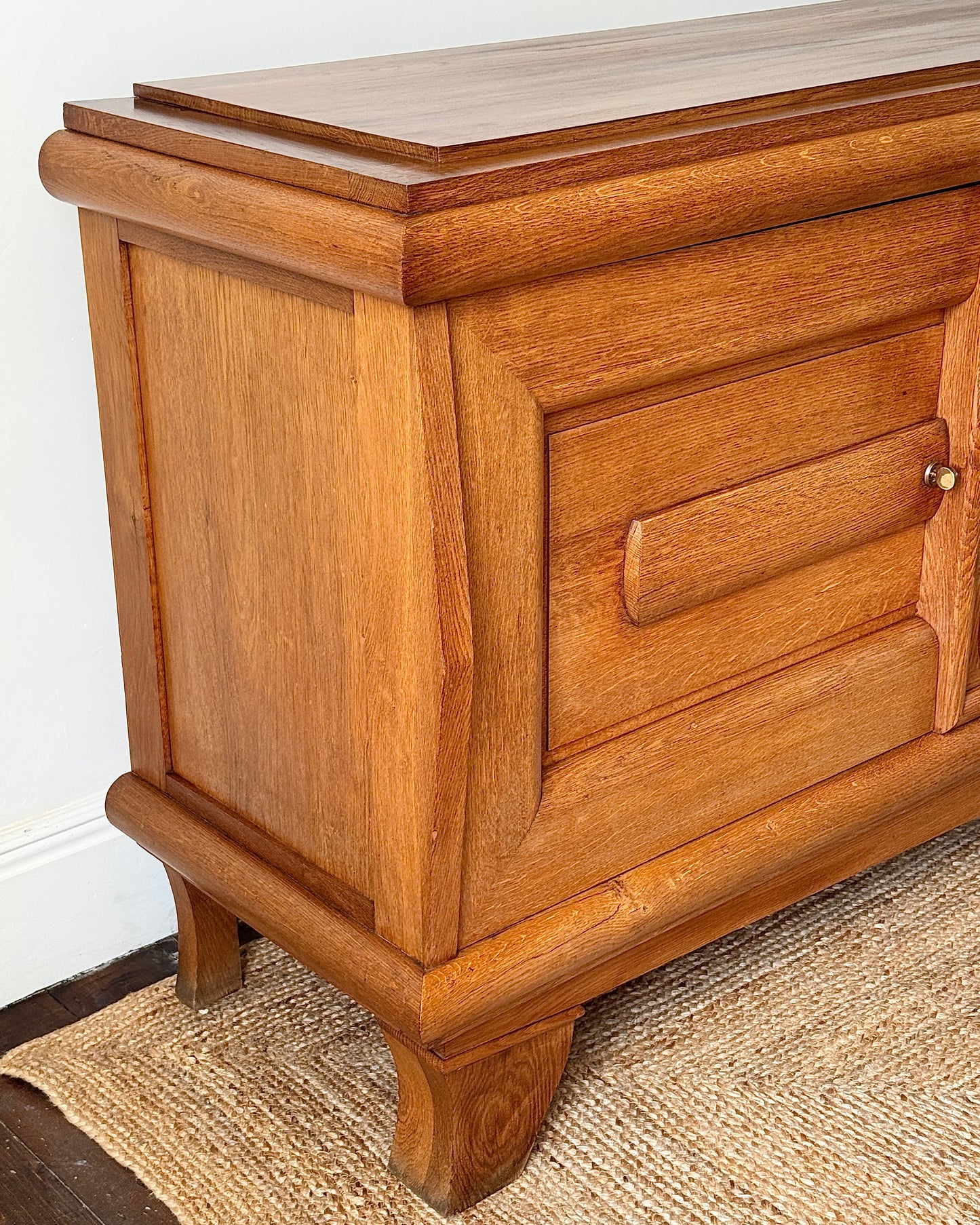 Large French Oak Sideboard in the Manner of Charles Dudouyt, c.1940s