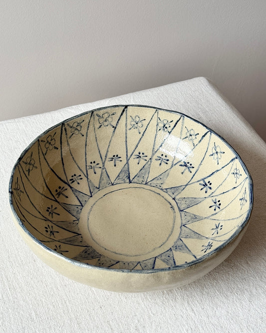 Vintage Hand-painted Folk Bowl