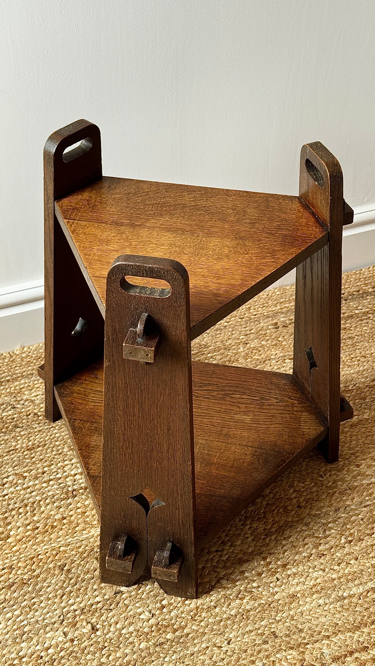 French Arts & Crafts Oak Side Table