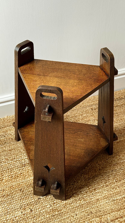French Arts & Crafts Oak Side Table