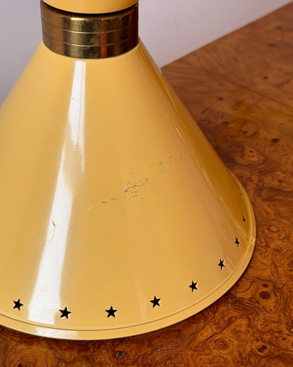 René Mathieu for Lunel Yellow Diabolo Wall Lamp