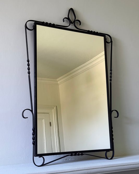 French Metal Shield Mirror