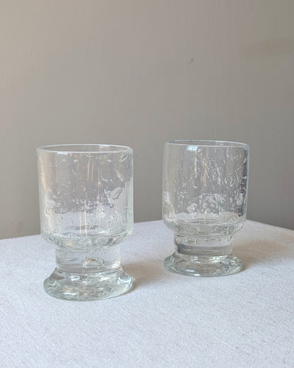 Pair of Biot Bubble Wine Glasses, c.1970s