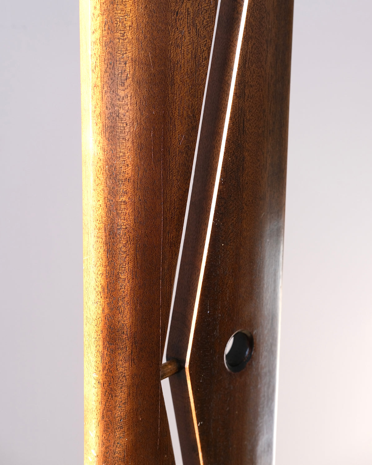 Modernist Carved Wood Floor Lamp