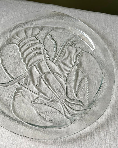 Swedish Glass Lobster Serving Plate