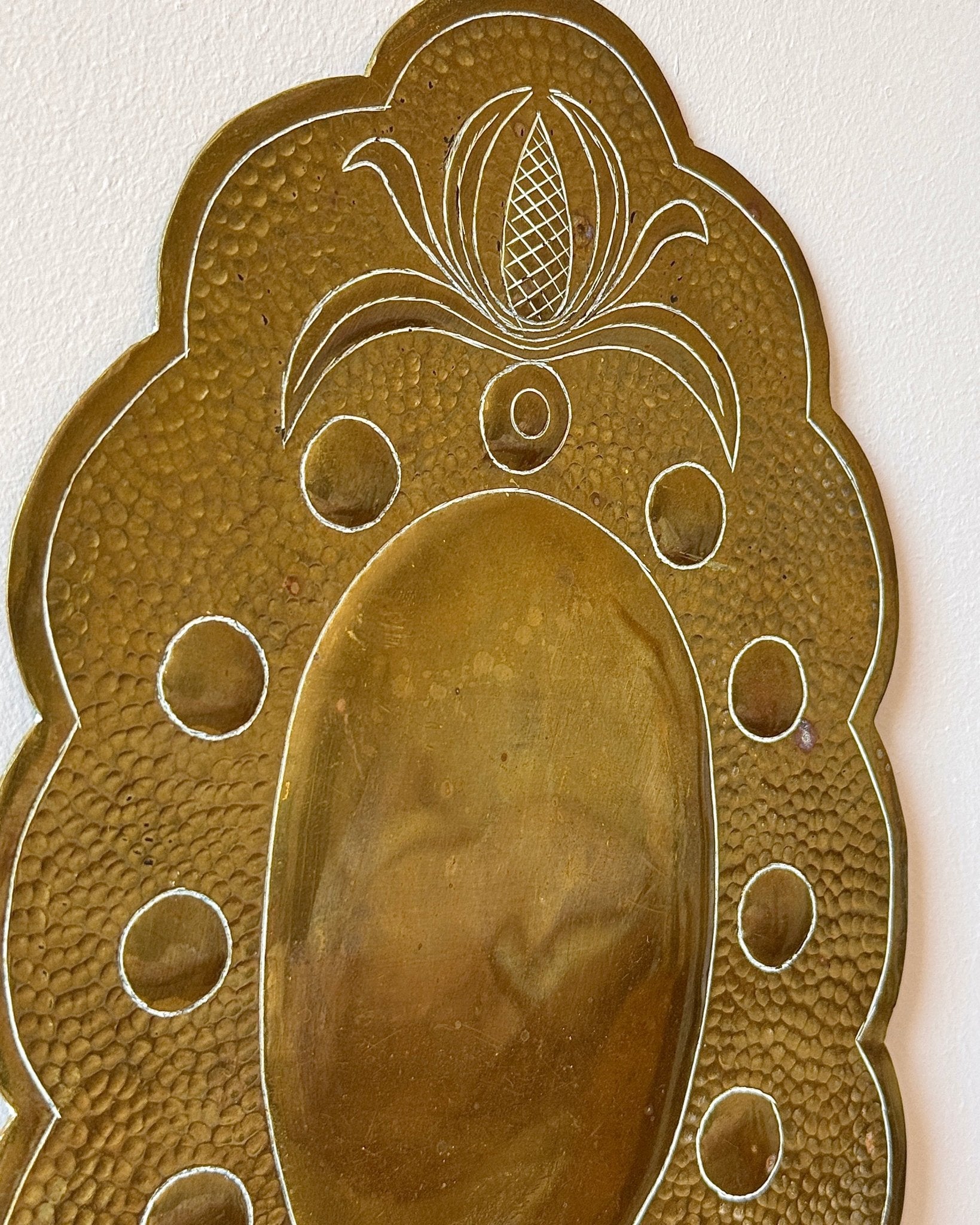 Swedish Hammered Brass Candle Sconce - Club Sourced