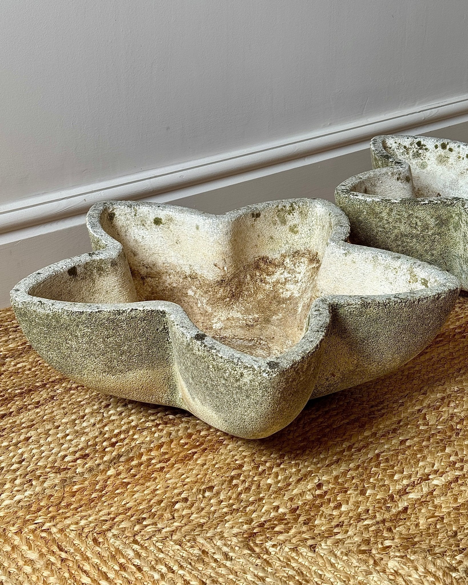 French Cast Stone Flower Form Planters - Club Sourced