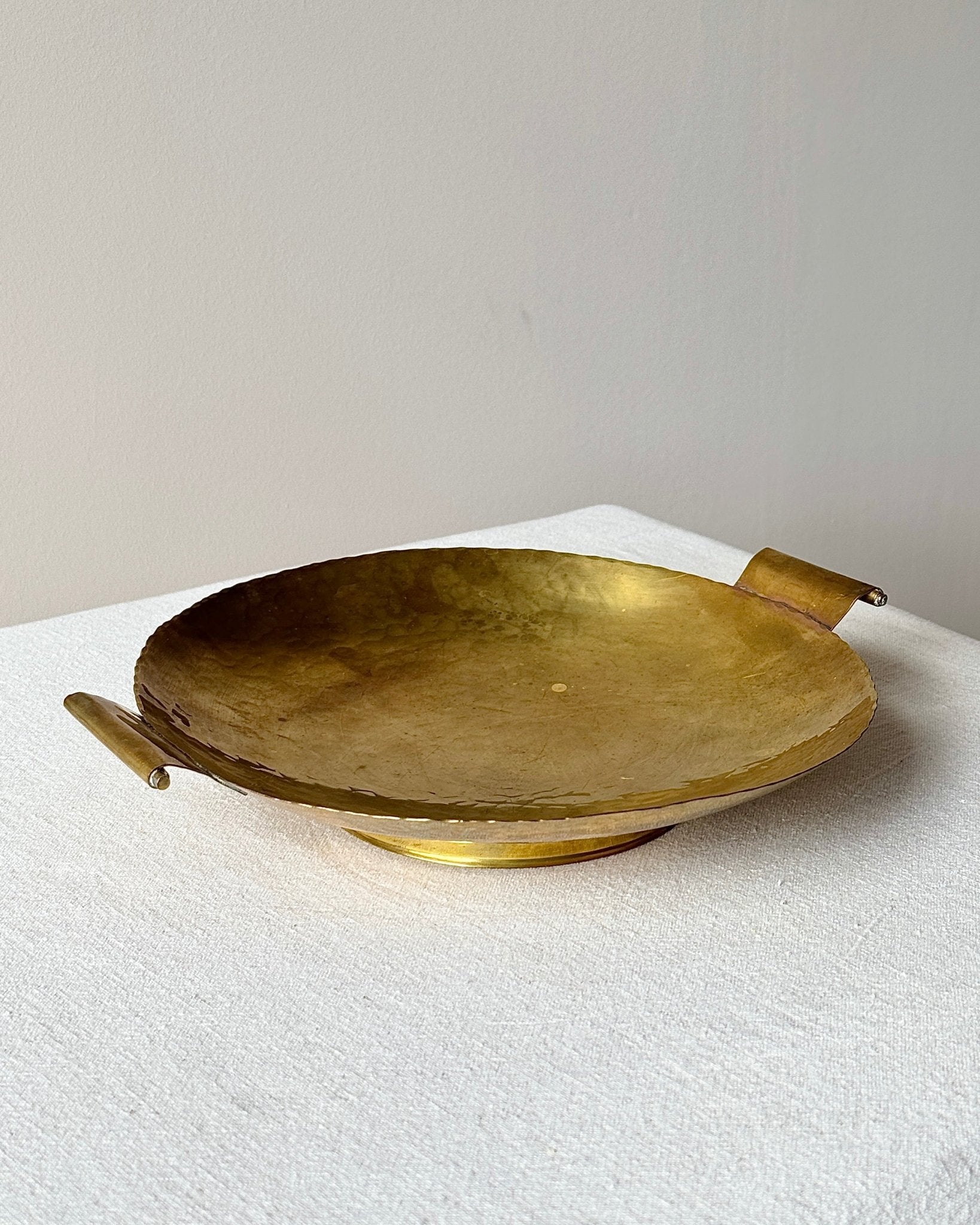 Swedish Hammered Brass Dish, Steneby Hemslöjd - Club Sourced