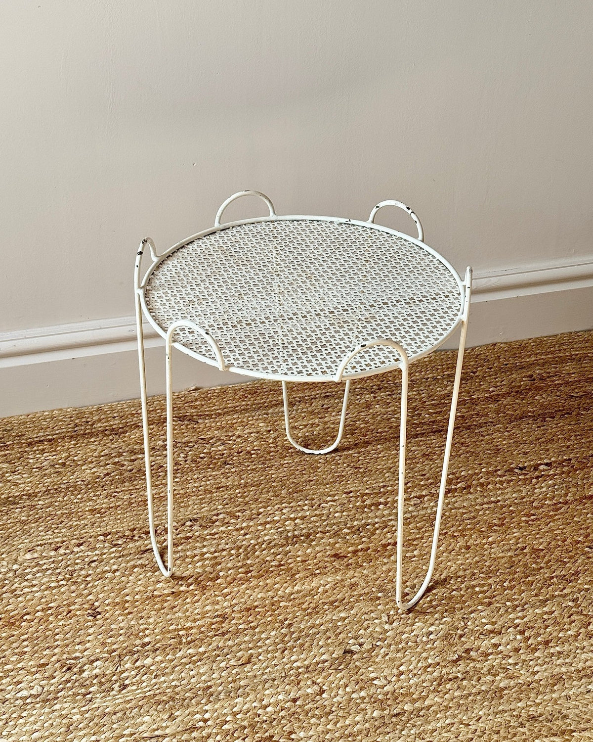 Perforated Metal Tripod Table in the manner of Mathieu Matégot, c.1950 - Club Sourced