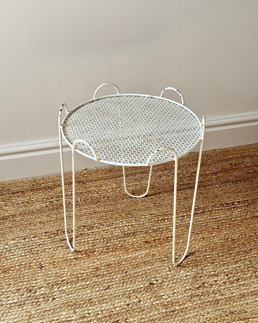 Perforated Metal Tripod Table in the manner of Mathieu Matégot, c.1950 - Club Sourced