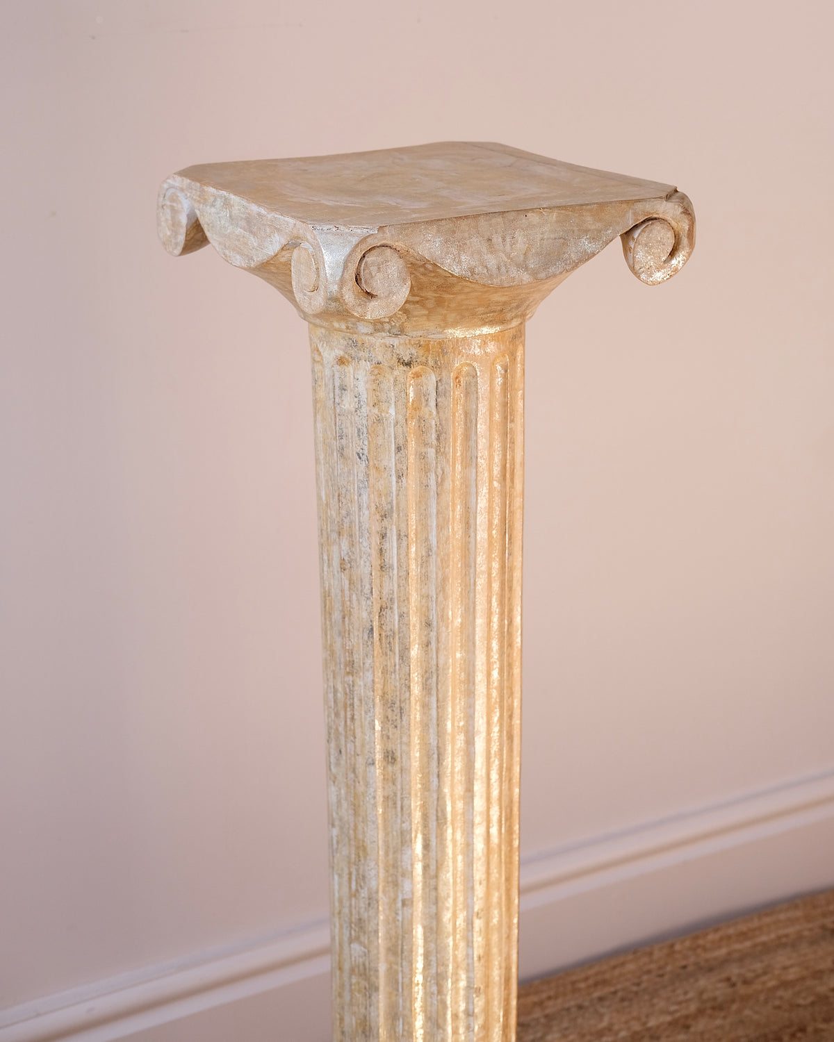 Swedish Gilt Wood Column Pedestal