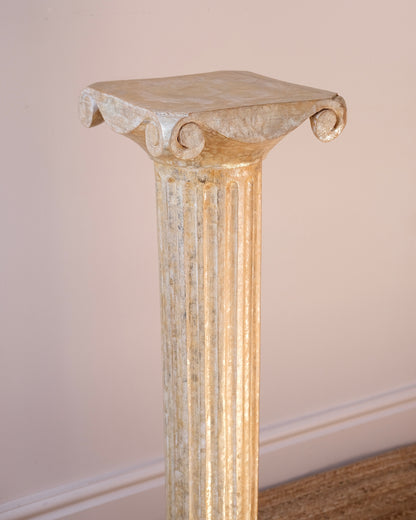 Swedish Gilt Wood Column Pedestal