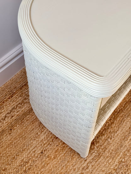 Pair of Swedish Wicker Bedside Tables, circa 1970