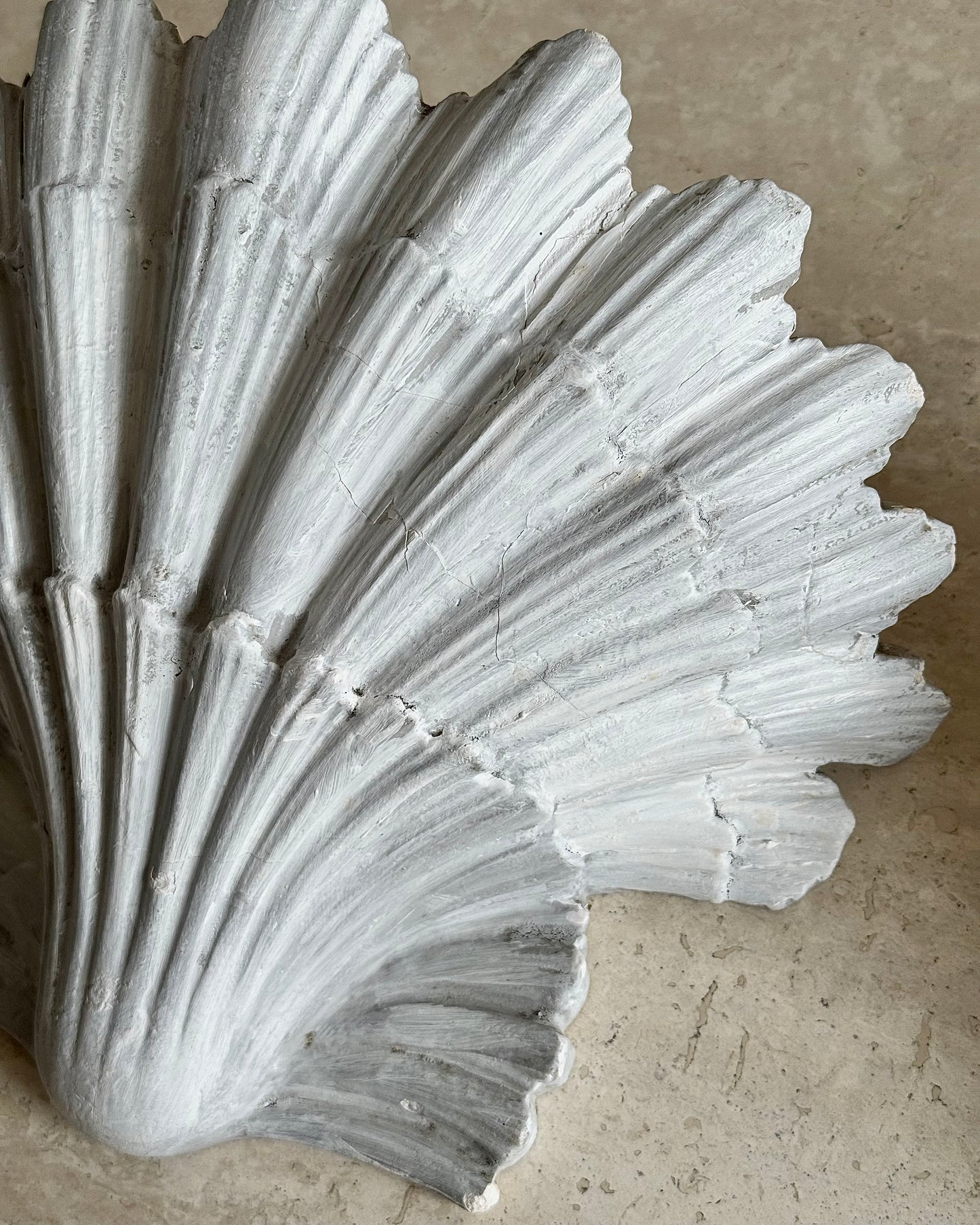 Pair of Late 19th Century Plaster Shell Wall Hangings