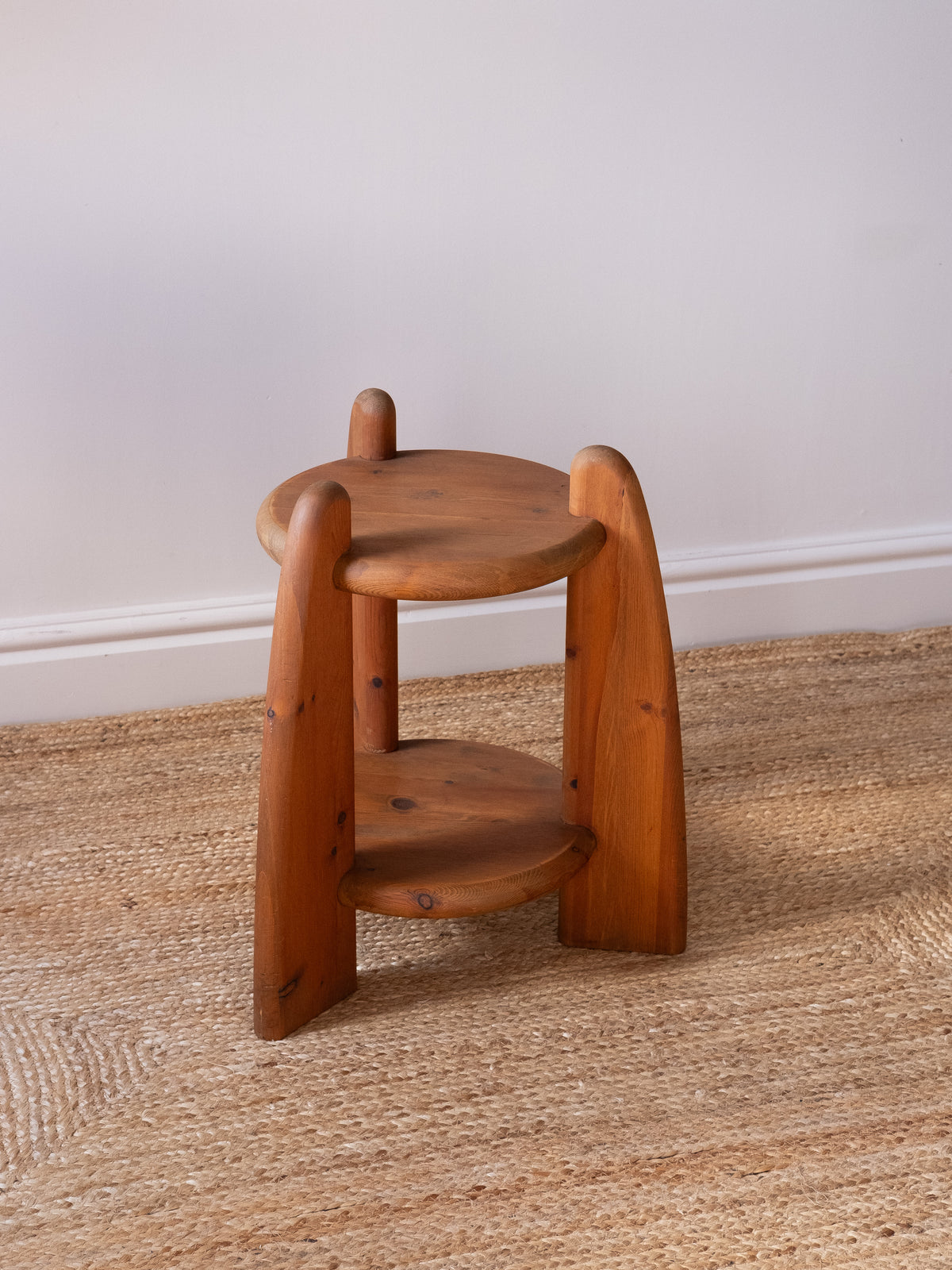 Pine Two Tier Side Table by Rainer Daumiller, 1970s