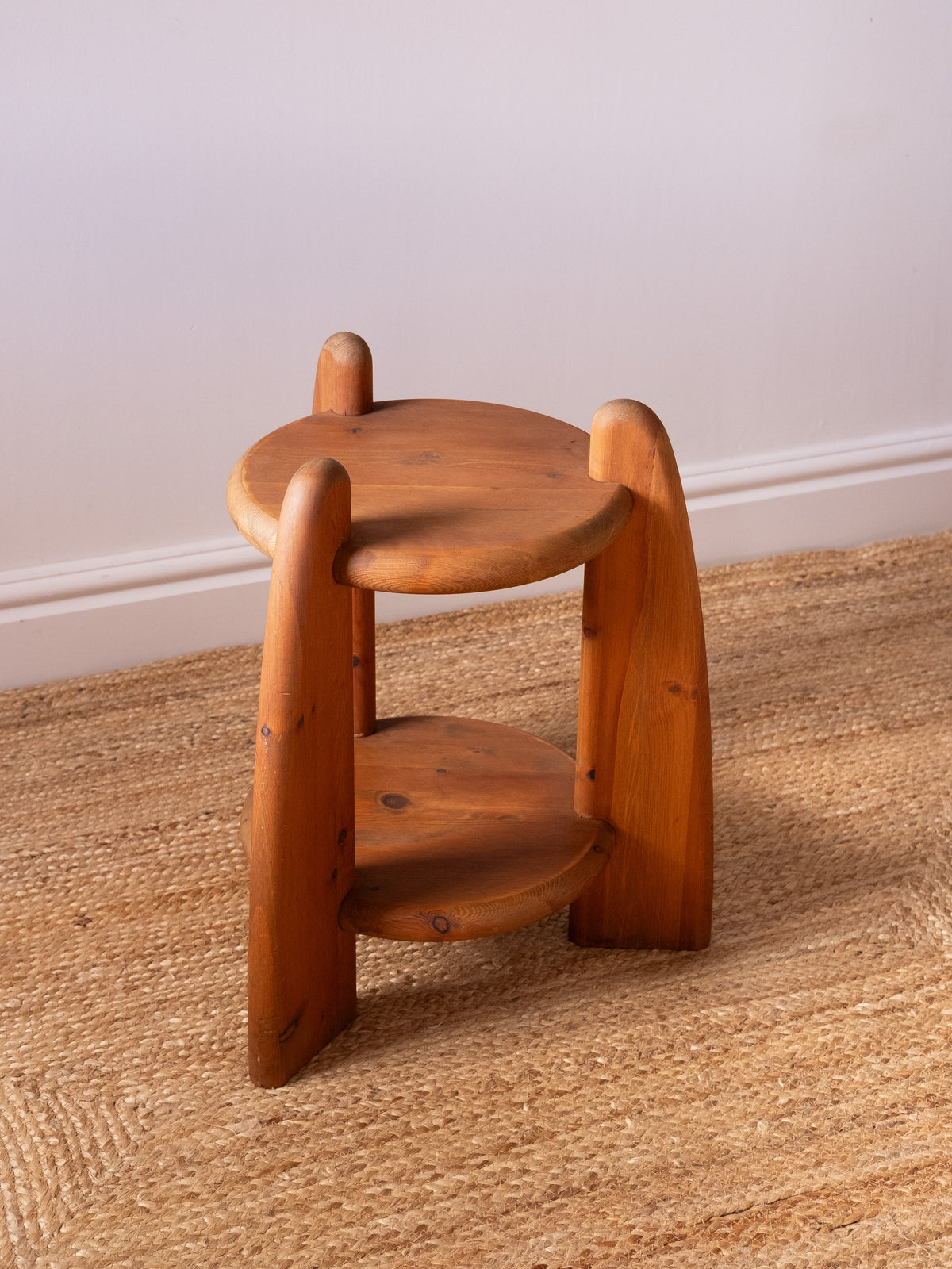 Pine Two Tier Side Table by Rainer Daumiller, 1970s