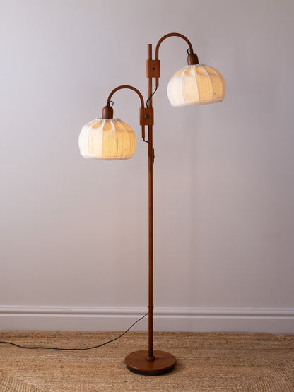 Twin Cocoon Shade Floor Lamp by DOMUS, 1970s