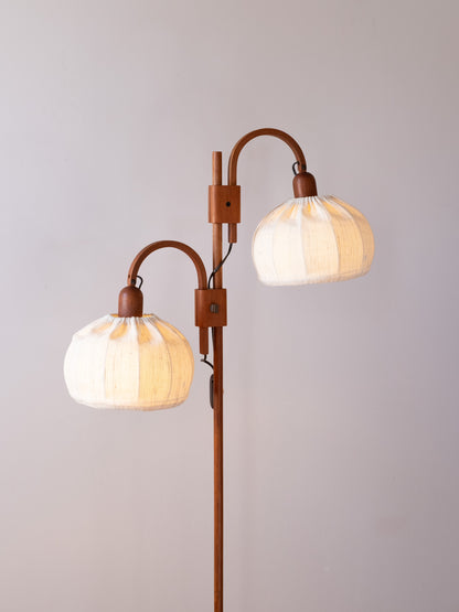 Twin Cocoon Shade Floor Lamp by DOMUS, 1970s