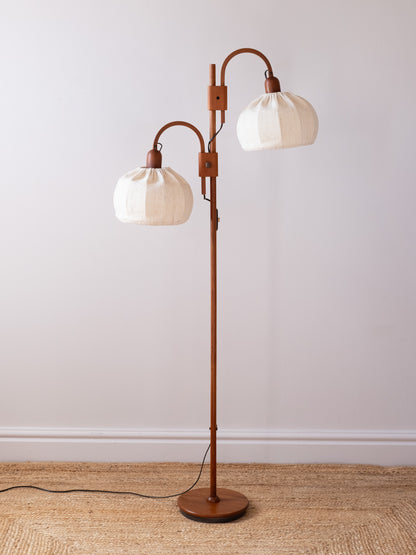 Twin Cocoon Shade Floor Lamp by DOMUS, 1970s