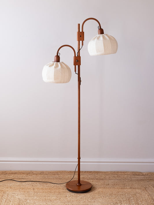 Twin Cocoon Shade Floor Lamp by DOMUS, 1970s