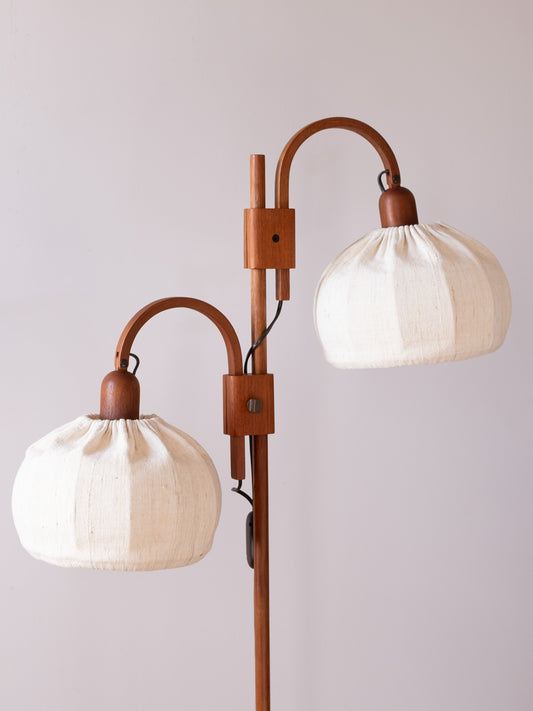 Twin Cocoon Shade Floor Lamp by DOMUS, 1970s