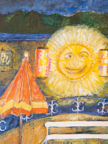 Before the Crayfish Party II, Swedish Oil on Canvas by Ingrid Edenberg