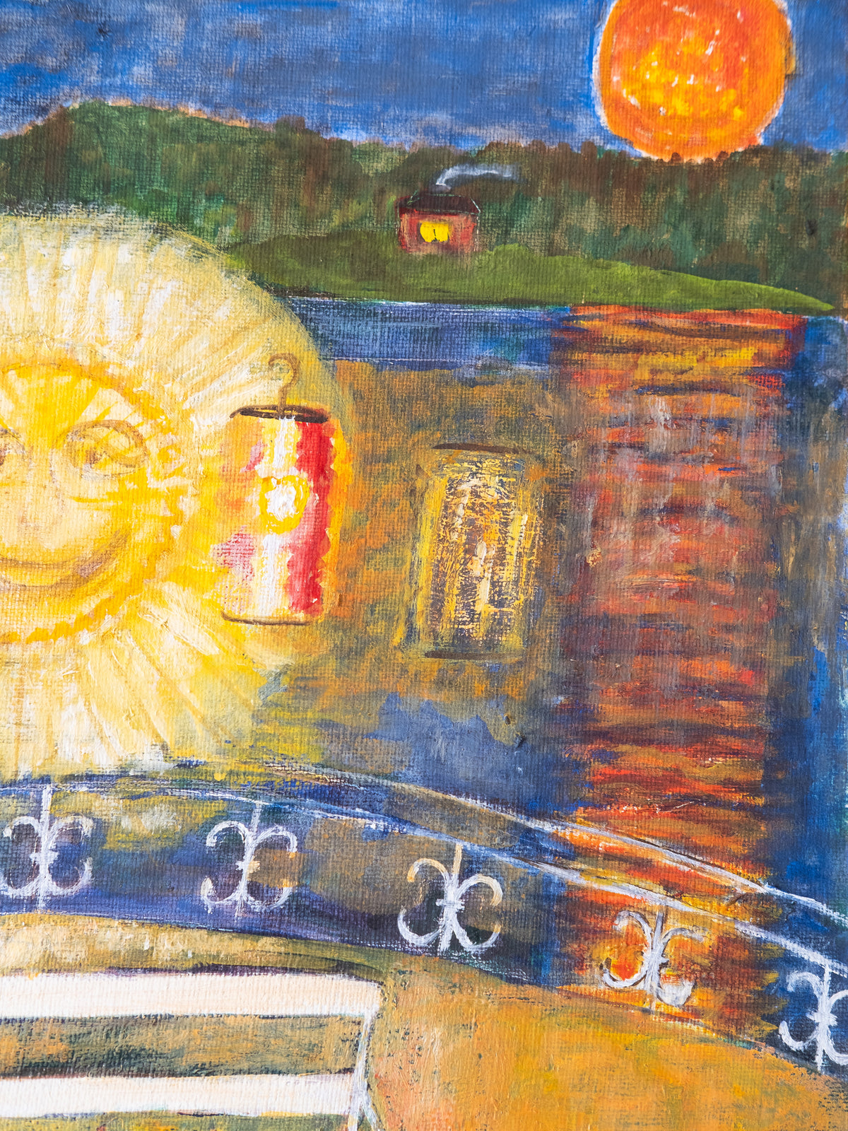Before the Crayfish Party II, Swedish Oil on Canvas by Ingrid Edenberg