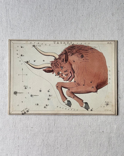 Antique Hand-Painted Constellation Print ‘Urania’s Mirror’ by Sidney Hall c. 1825