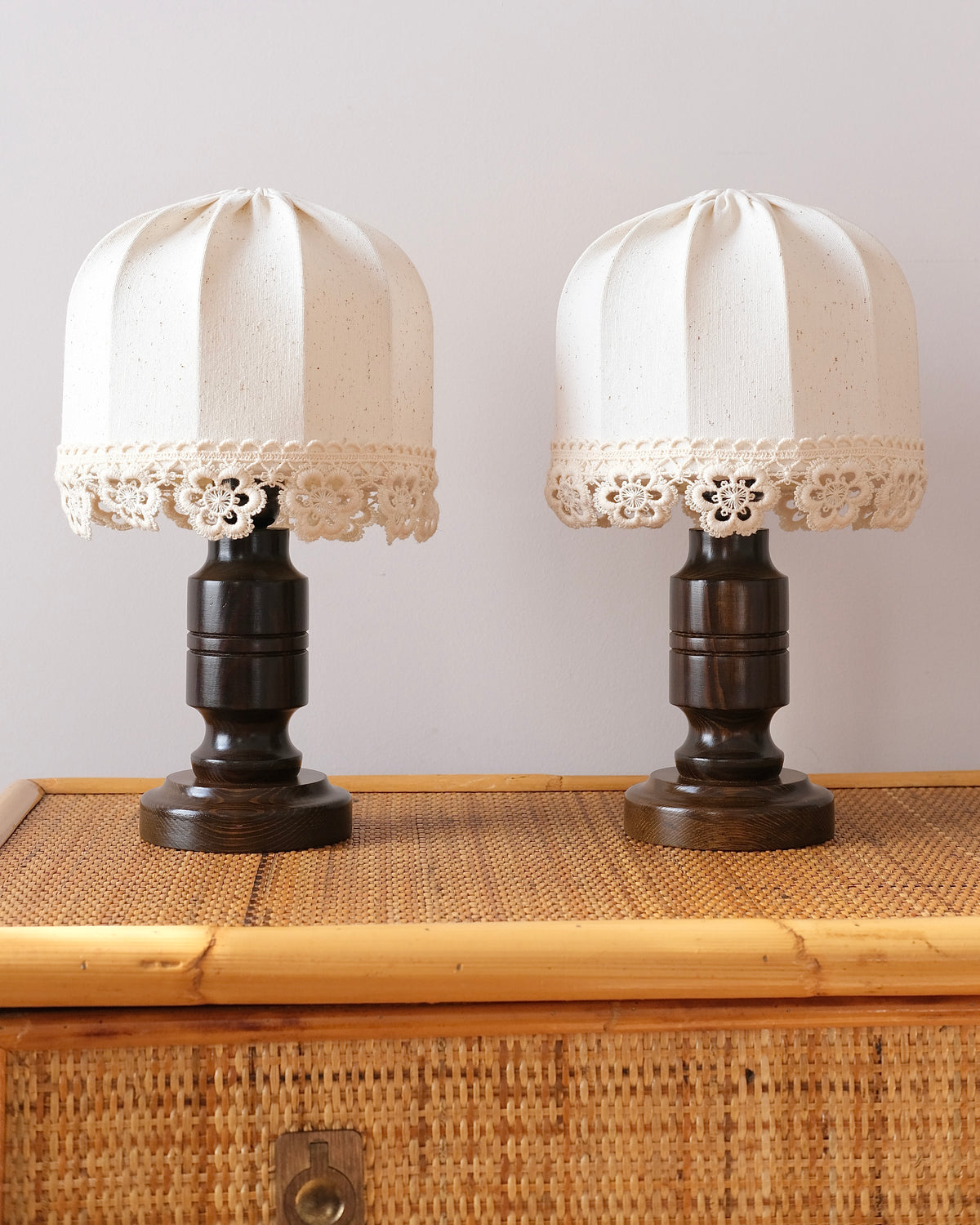 Pair of Swedish Pine Table Lamps by Markslöjd