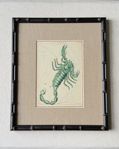 Antique Hand-Painted Constellation Print ‘Urania’s Mirror’ by Sidney Hall c. 1825