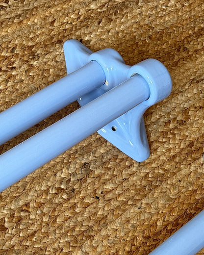 Art Deco Cornflower Blue Ceramic Bathroom Accessories